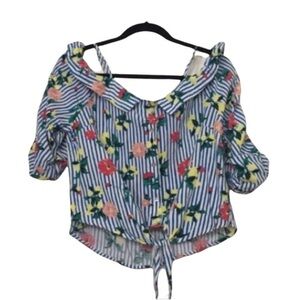 Seni and Cade Summer Floral Blouse Size L